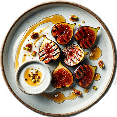 Grilled Figs with Honey and Yogurt