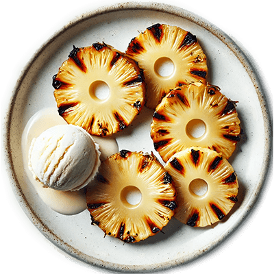Grilled Pineapple with Coconut Ice Cream