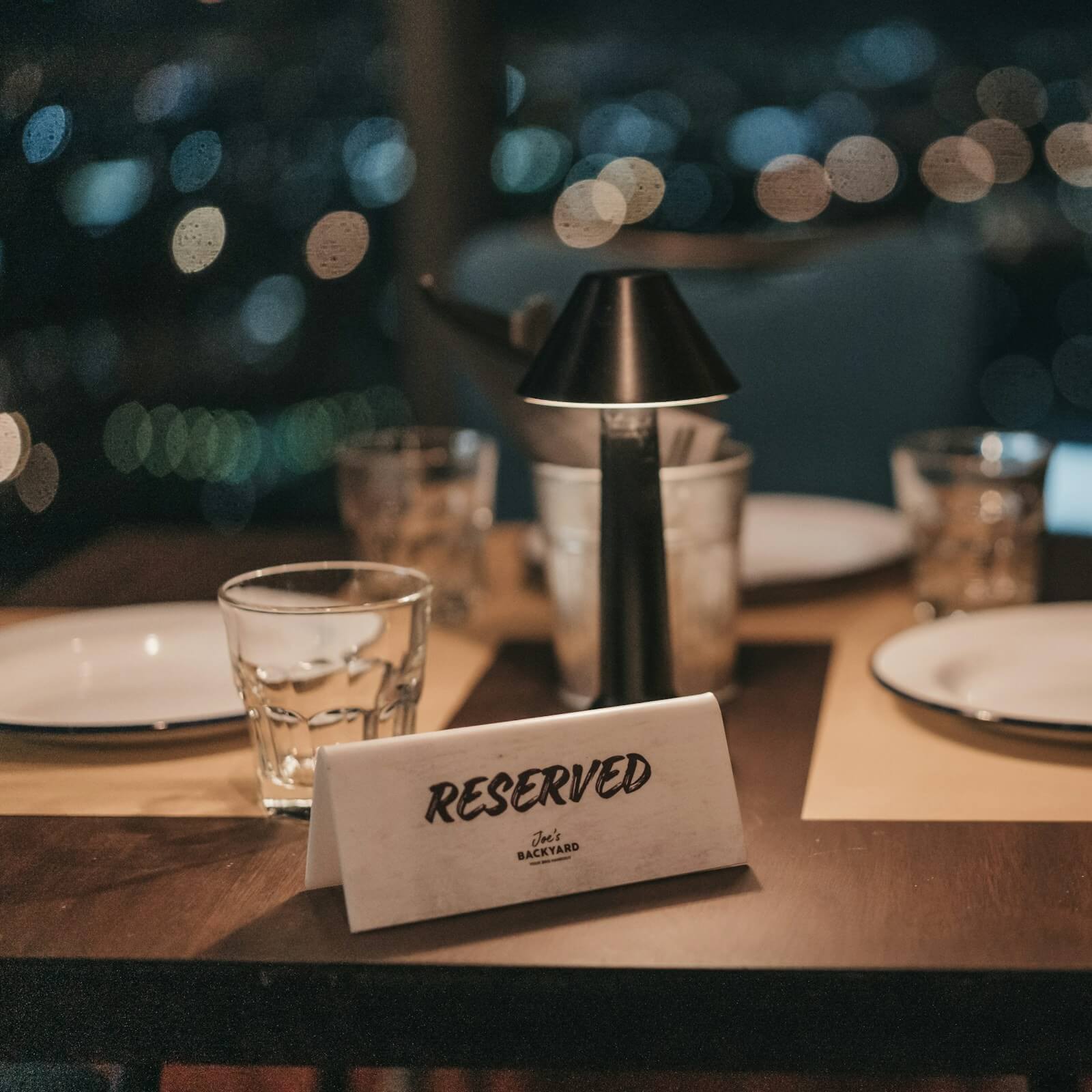 Reserved table at Gordon's Grill