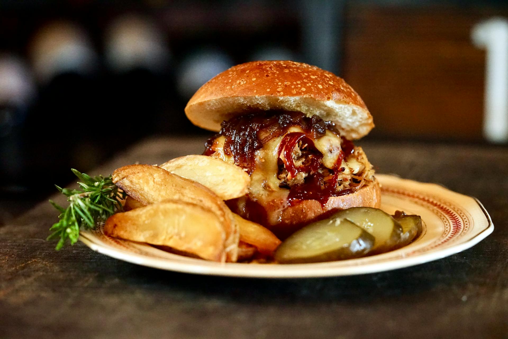 A Burger on a Plate